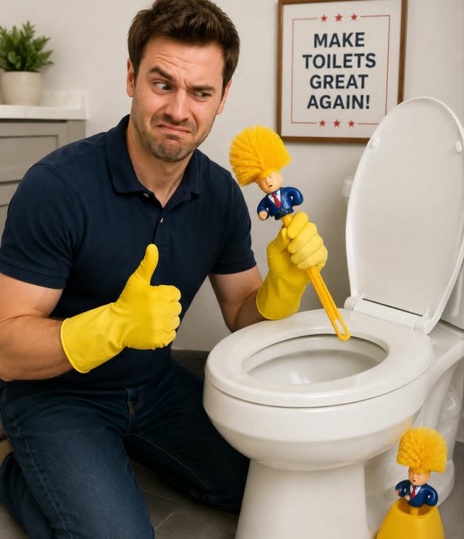 Funny Donald Toilet Cleaning Brush